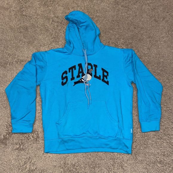 Staple Pigeon Pullover Hoodie Blue Size Medium - Picture 1 of 5